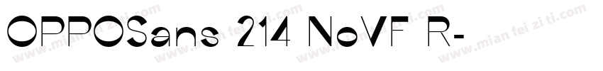 OPPOSans 214 NoVF R字体转换
